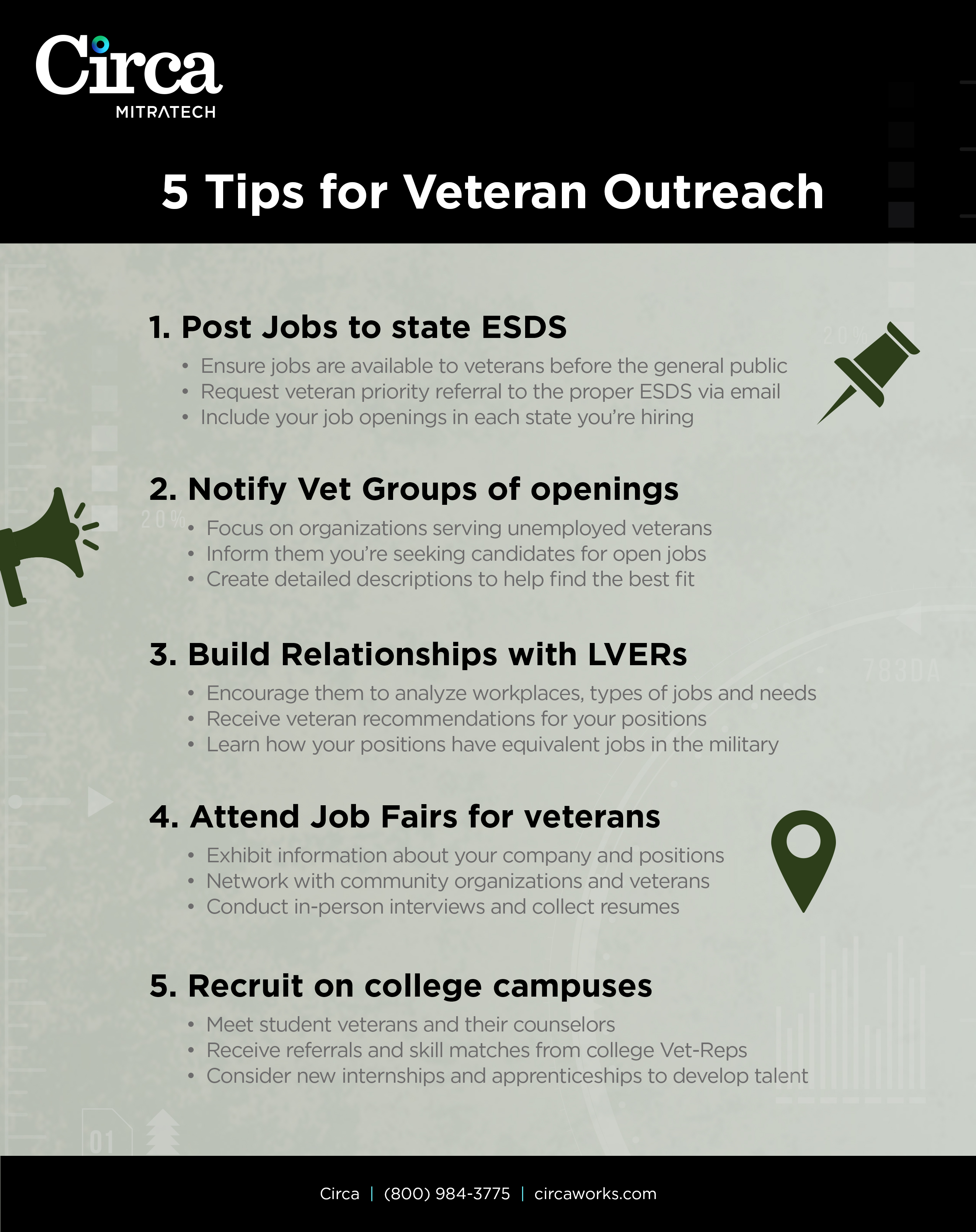 5 tips veteran outreach infographic